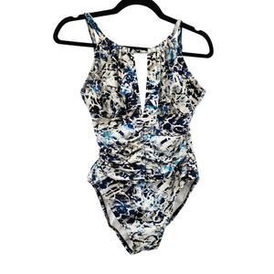 Magicsuit Sea Glass Kat  Keyhole Neck One Piece Swimsuit Women’s Size L